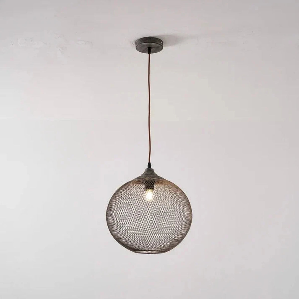 Woven Wire Globe Pendant Light for Kitchen Island by AUVIELIGHT