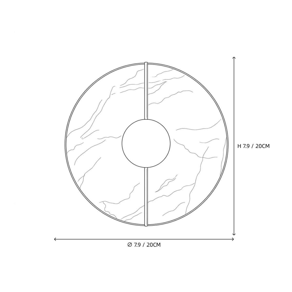 Zenith Organic Marble Sconce light fixture by AUVIELIGHT