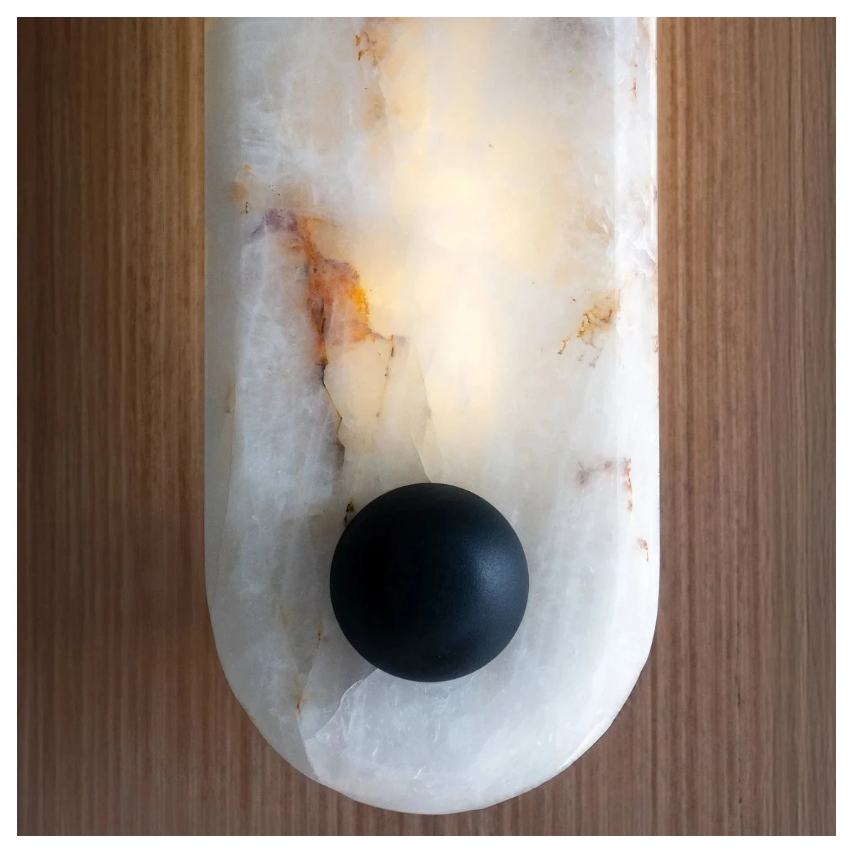 ZenOrb Minimalist Alabaster Wall Light by AUVIELIGHT