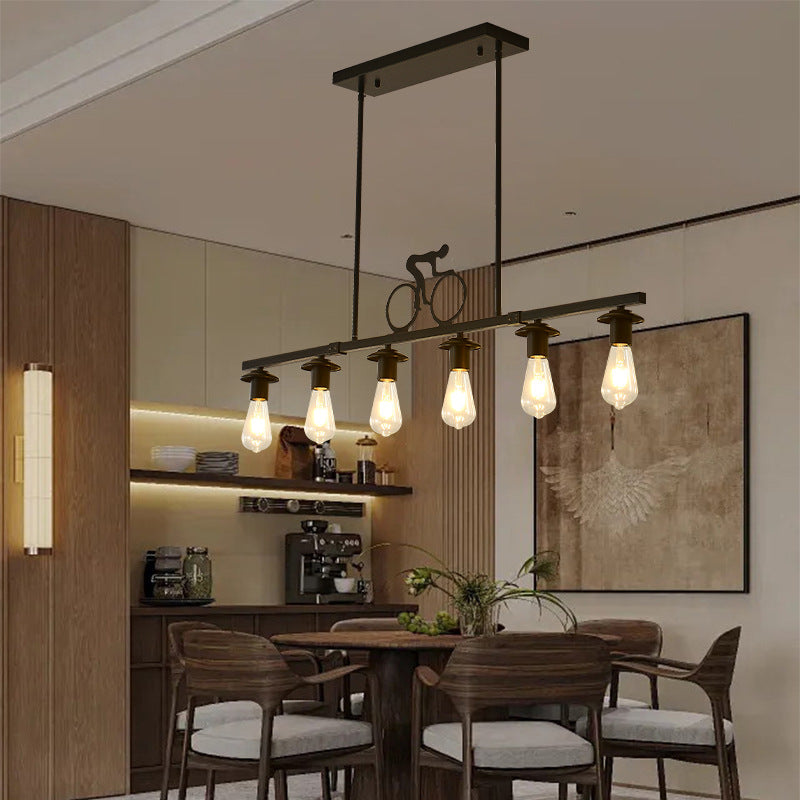 Bicycle Silhouette Chandelier for Dining Room by AUVIELIGHT