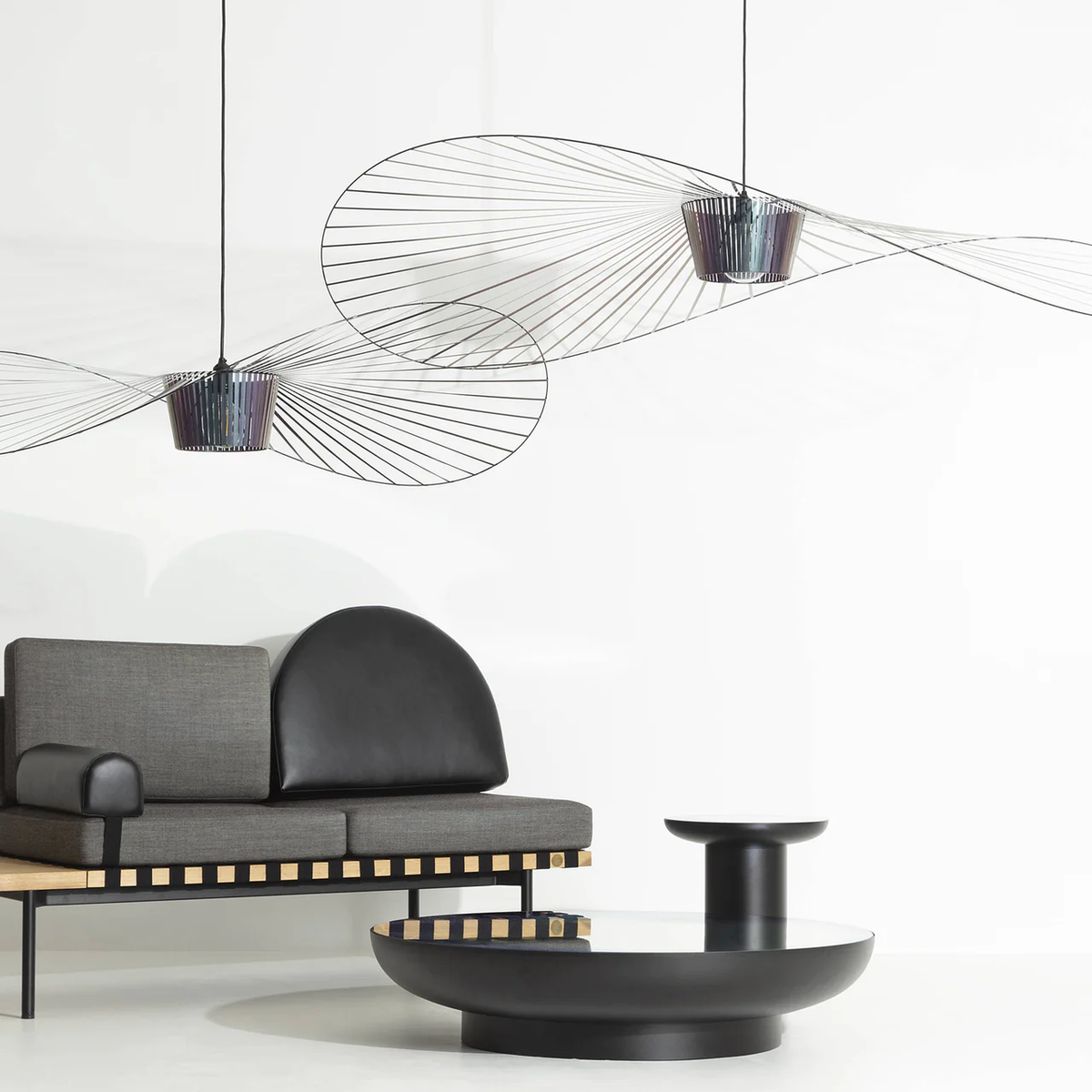 Vertigo Fiberglass Pendant Light in glass for Kitchen Island by AUVIELIGHT