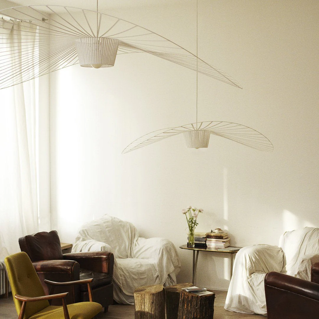 Vertigo Fiberglass Pendant Light in glass for Kitchen Island by AUVIELIGHT