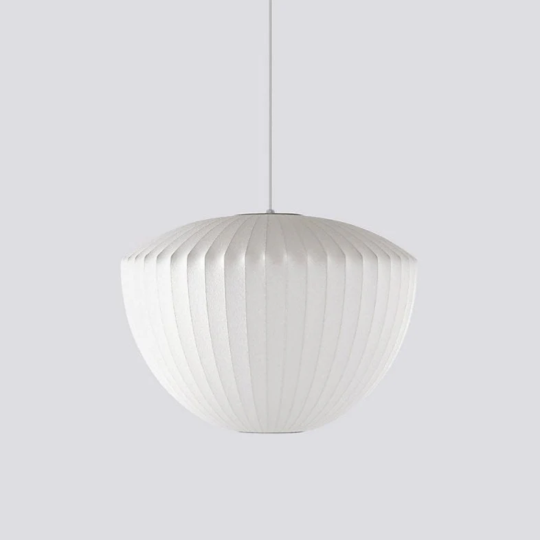 Nelson Bubble Pendant Light for Kitchen Island by AUVIELIGHT, Model H Ø 19.7" x H14.9" / Dia 50cm x H 38cm / White