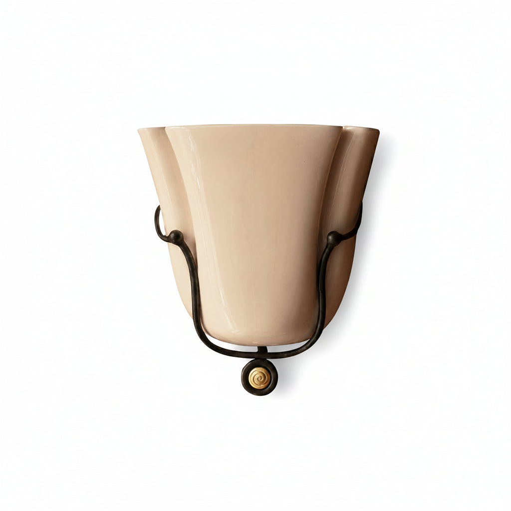 Tulip Wall Sconce in ceramic for Hallway by AUVIELIGHT