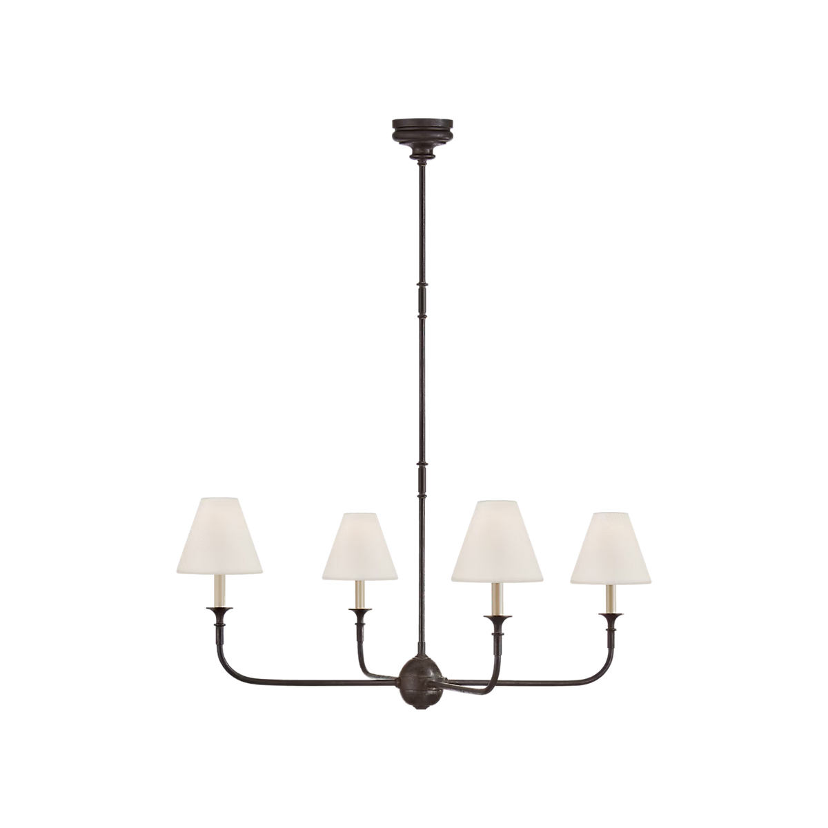 Piaf Chandelier for Dining Room by AUVIELIGHT, Dia 100cm x H 46cm / ∅ 39" x H 18.25" / Antique Black