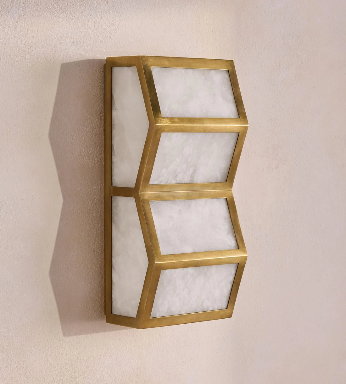 Cascade Rectangular Wall Sconce in alabaster for Hallway by AUVIELIGHT