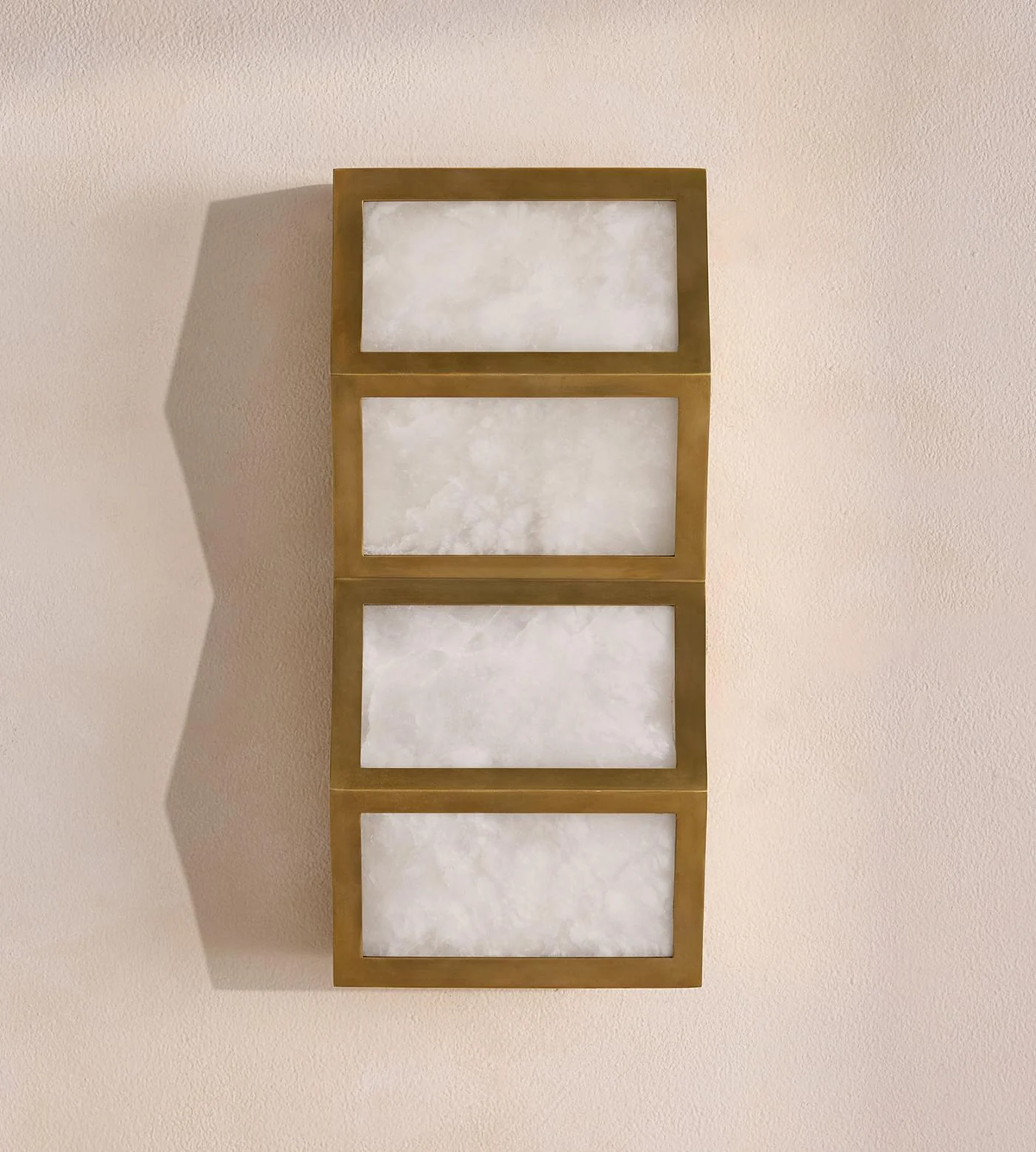 Cascade Rectangular Wall Sconce in alabaster for Hallway by AUVIELIGHT