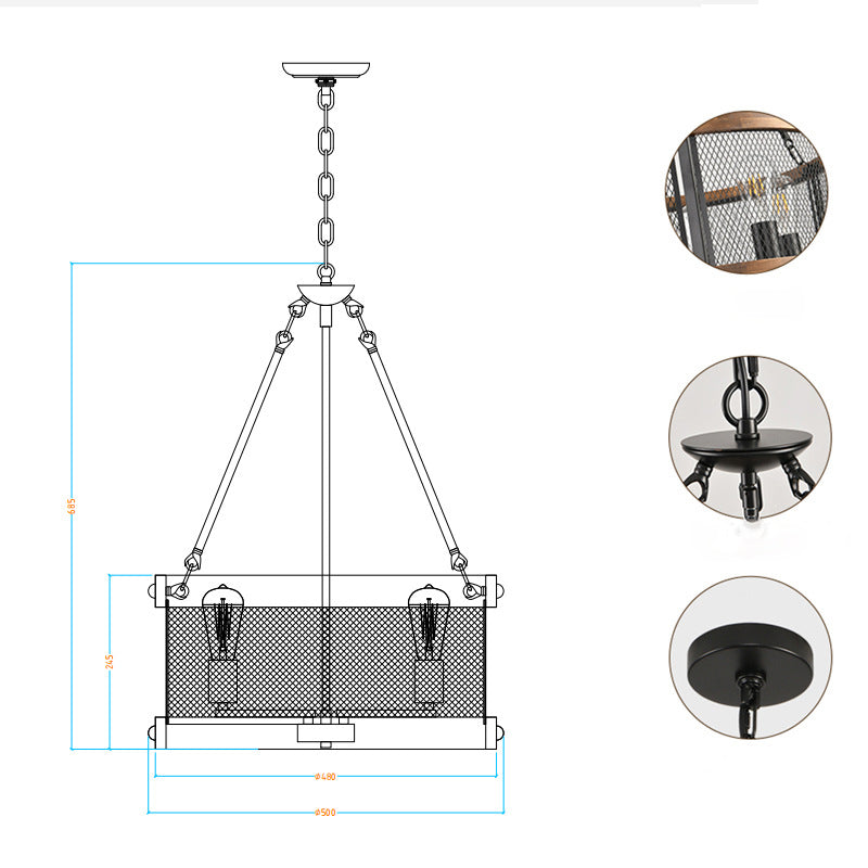 Harrison Mesh Chandelier for Dining Room by AUVIELIGHT