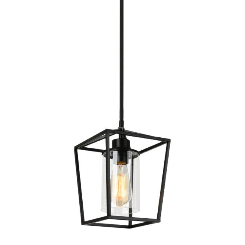 Lantern Cage Pendant Light in iron for Kitchen Island by AUVIELIGHT