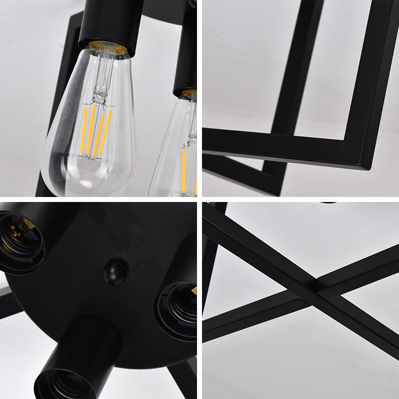 Nordic Cube Flush Mount for Low Ceilings by AUVIELIGHT