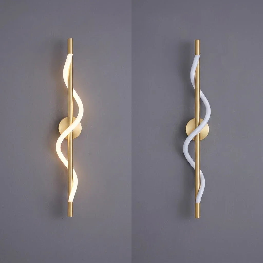 Rope Linear Wall Sconce in brass for Hallway by AUVIELIGHT
