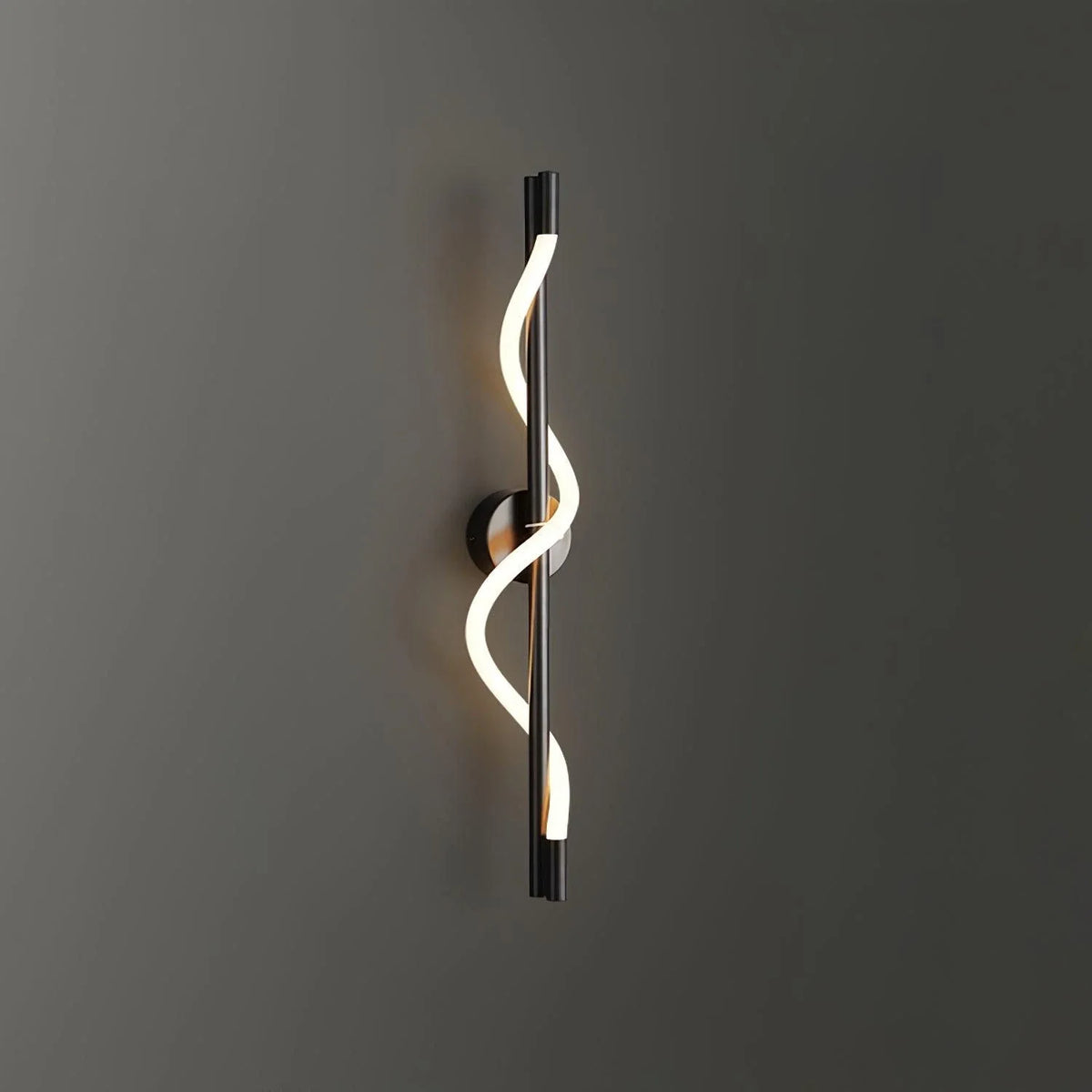 Rope Linear Wall Sconce in brass for Hallway by AUVIELIGHT, W 9.8" x H 23.6" / W 25cm x H 60cm / Black &White / Warm Light