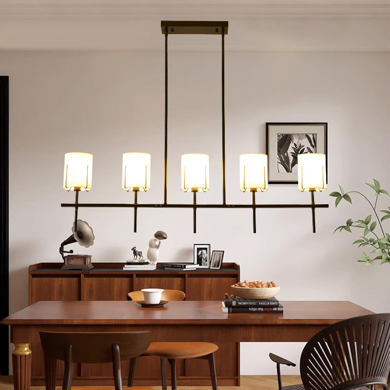 Drum Linear Chandelier for Dining Room by AUVIELIGHT