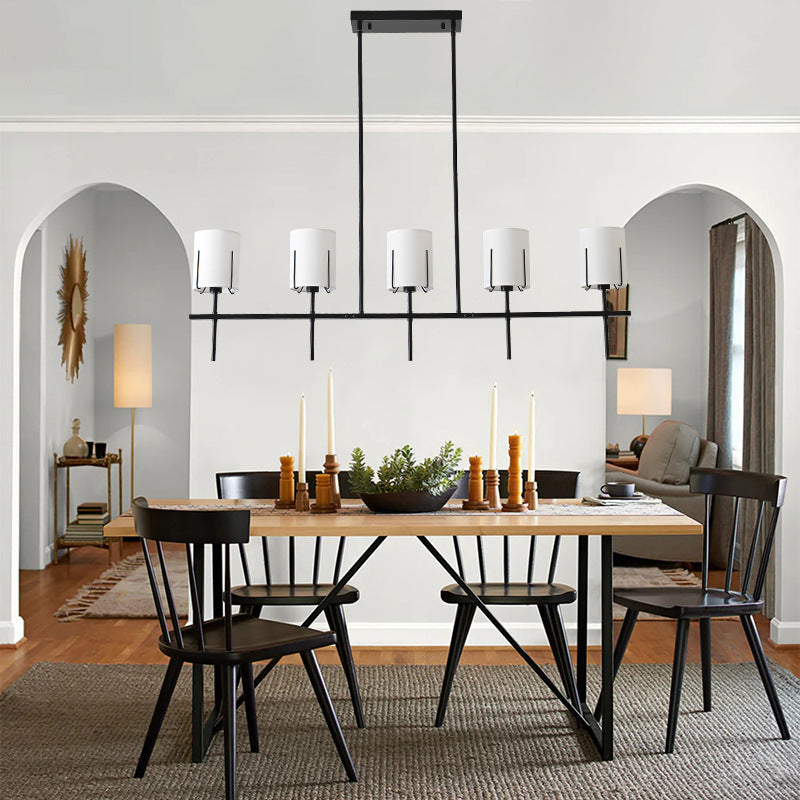 Drum Linear Chandelier for Dining Room by AUVIELIGHT