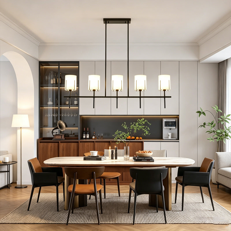 Drum Linear Chandelier for Dining Room by AUVIELIGHT
