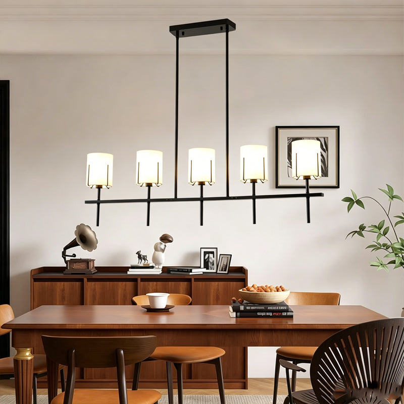 Drum Linear Chandelier for Dining Room by AUVIELIGHT