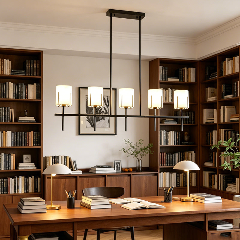 Drum Linear Chandelier for Dining Room by AUVIELIGHT