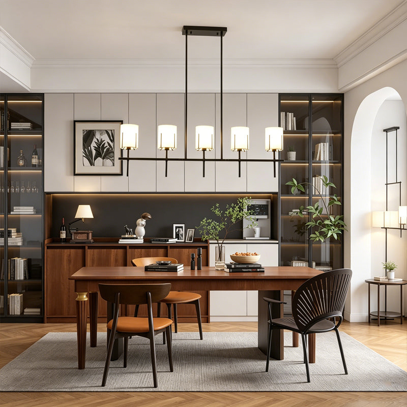 Drum Linear Chandelier for Dining Room by AUVIELIGHT