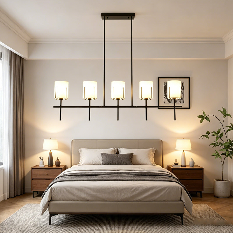 Drum Linear Chandelier for Dining Room by AUVIELIGHT