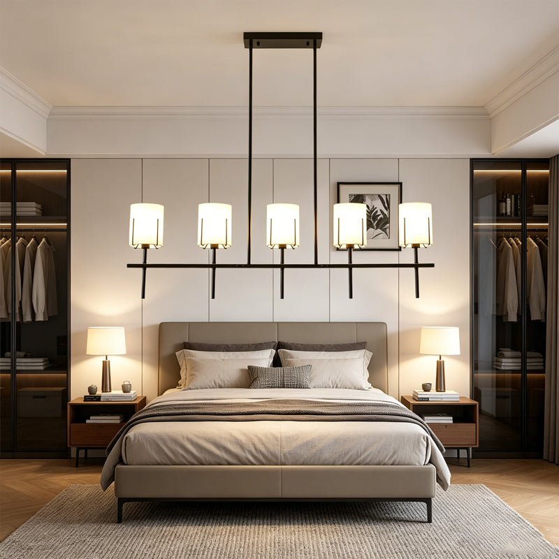 Drum Linear Chandelier for Dining Room by AUVIELIGHT