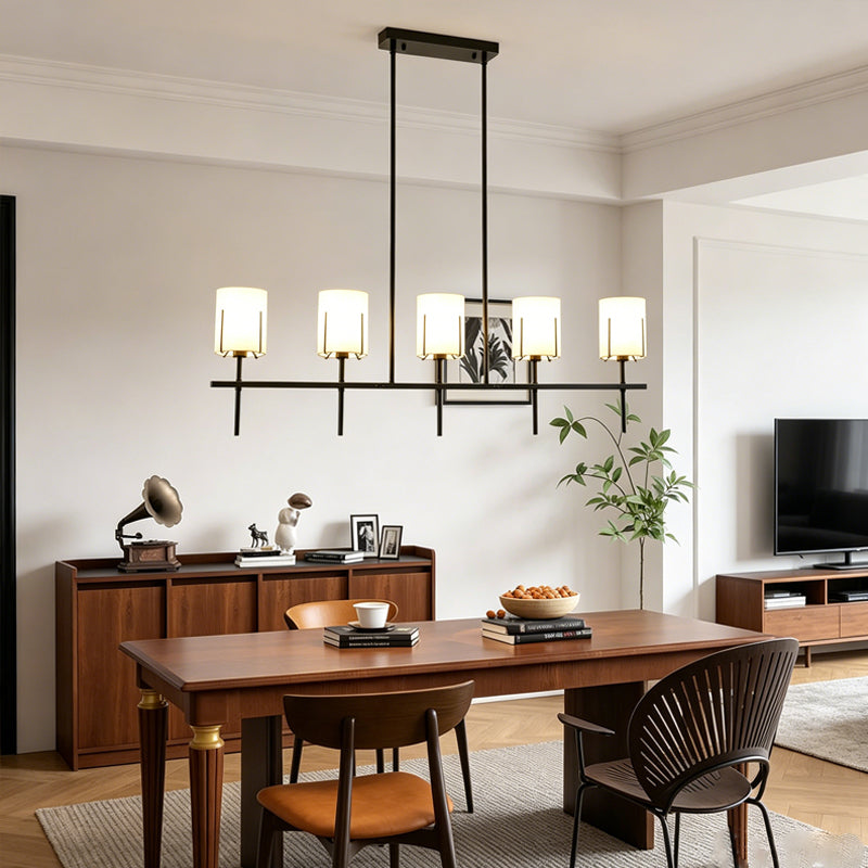 Drum Linear Chandelier for Dining Room by AUVIELIGHT