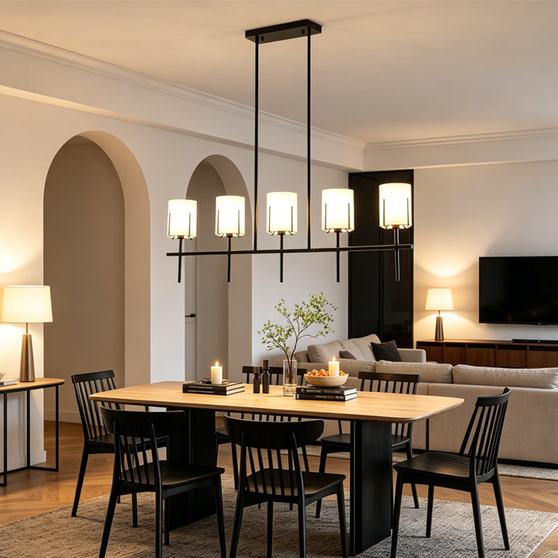 Drum Linear Chandelier for Dining Room by AUVIELIGHT