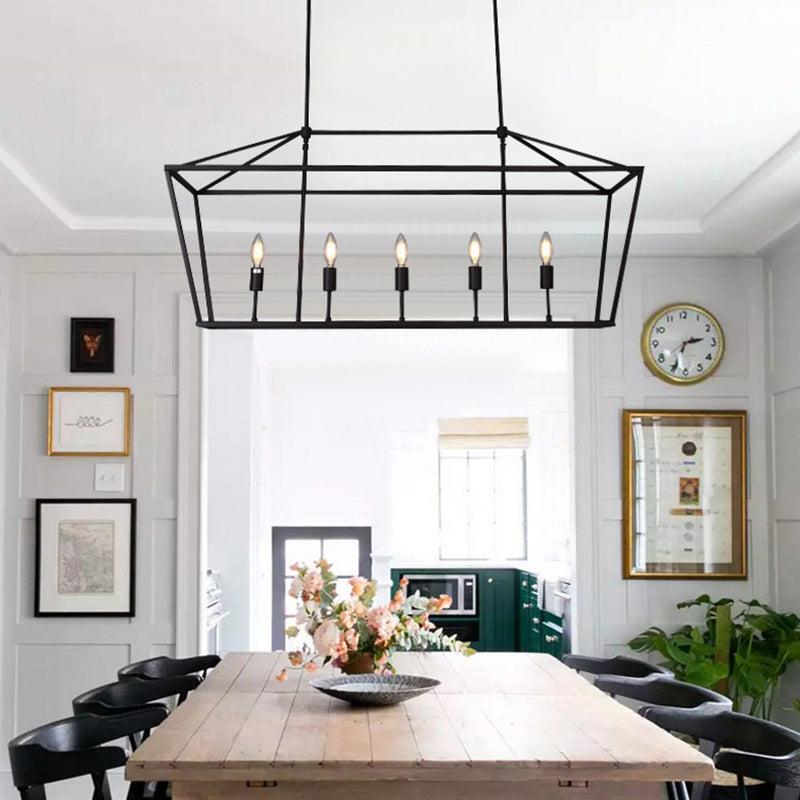 Open Linear Chandelier for Dining Room by AUVIELIGHT