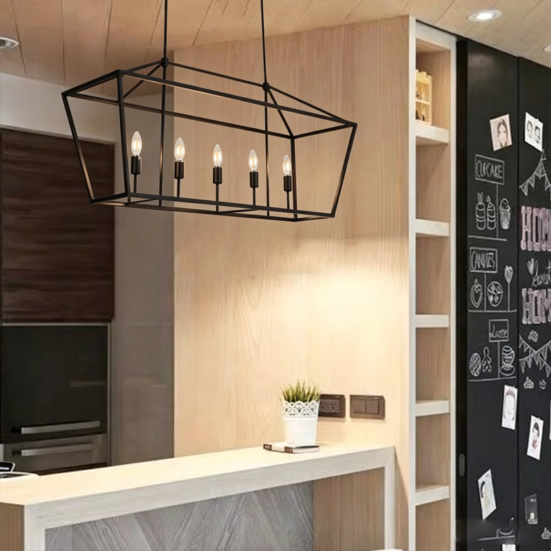 Open Linear Chandelier for Dining Room by AUVIELIGHT