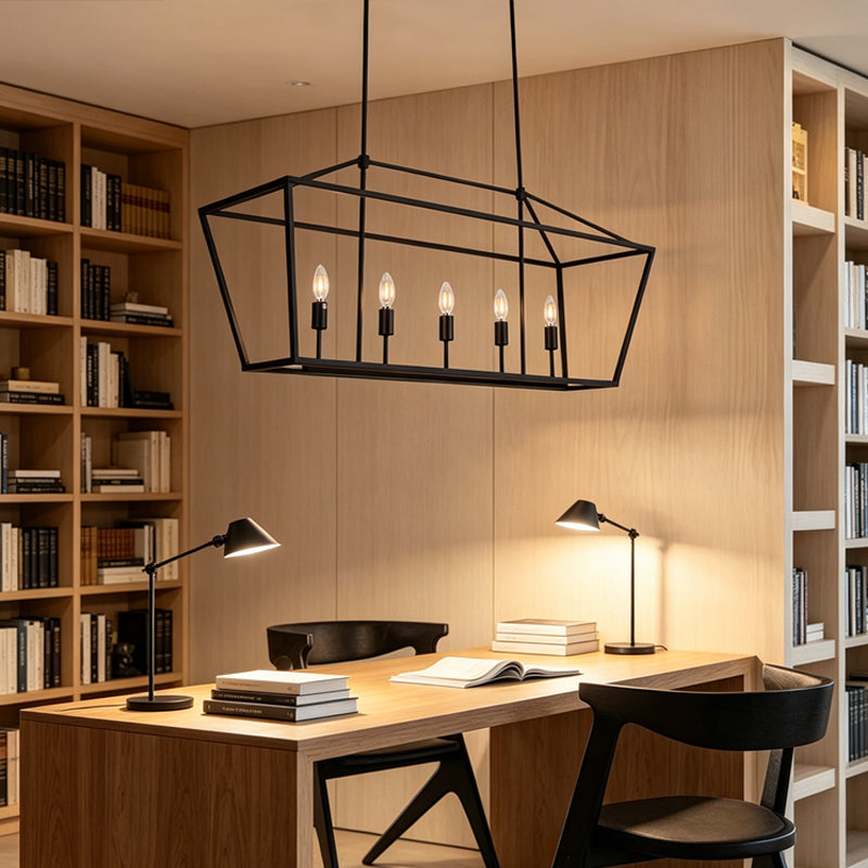 Open Linear Chandelier for Dining Room by AUVIELIGHT