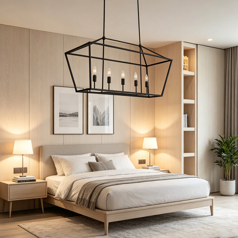 Open Linear Chandelier for Dining Room by AUVIELIGHT