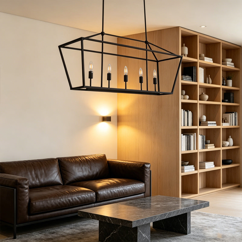 Open Linear Chandelier for Dining Room by AUVIELIGHT