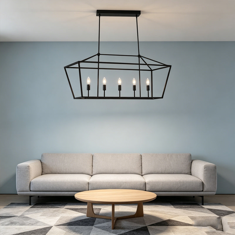Open Linear Chandelier for Dining Room by AUVIELIGHT