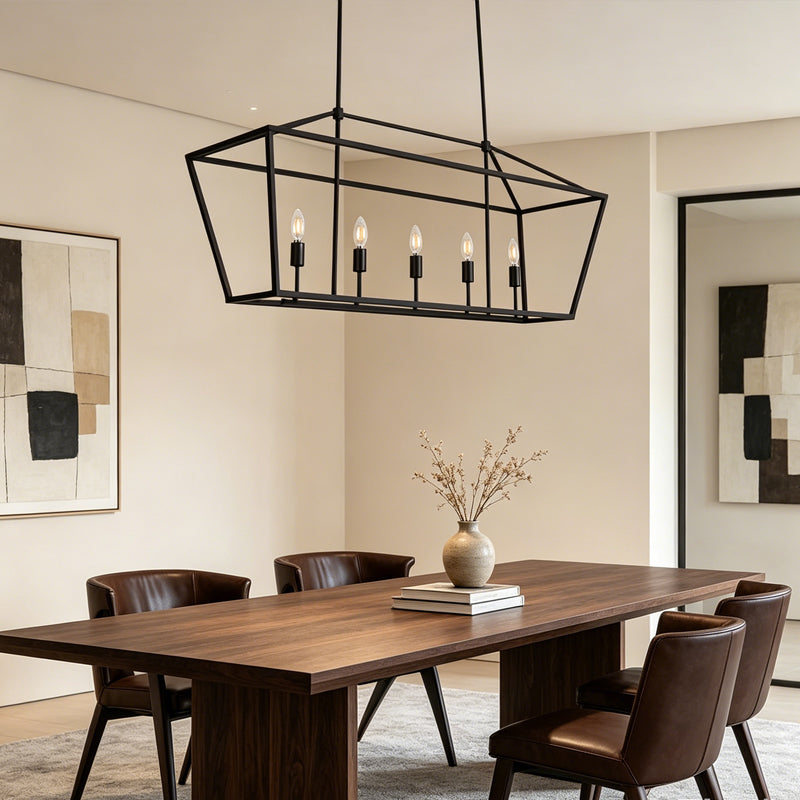 Open Linear Chandelier for Dining Room by AUVIELIGHT