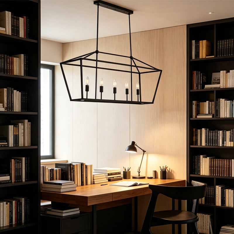 Open Linear Chandelier for Dining Room by AUVIELIGHT