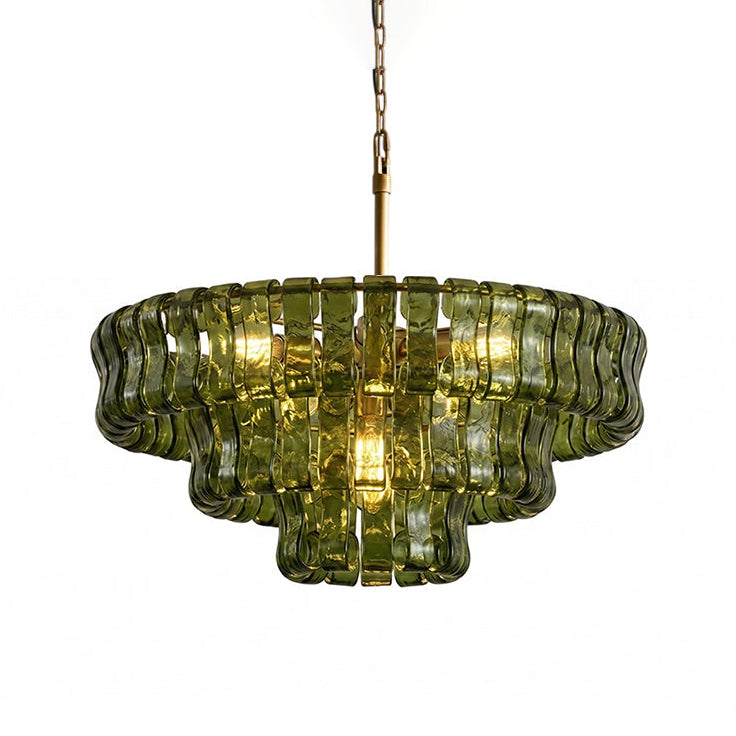 Ribbon Chandelier in glass for Dining Room by AUVIELIGHT