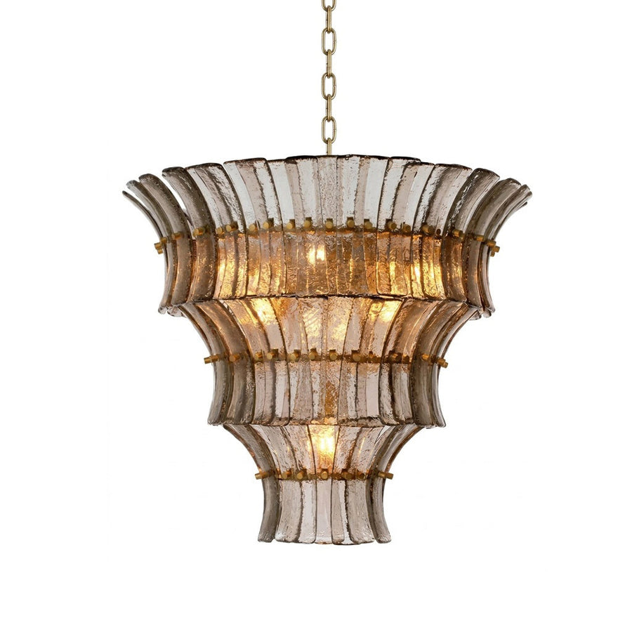 Vesper Tiered Chandelier in glass for Dining Room by AUVIELIGHT