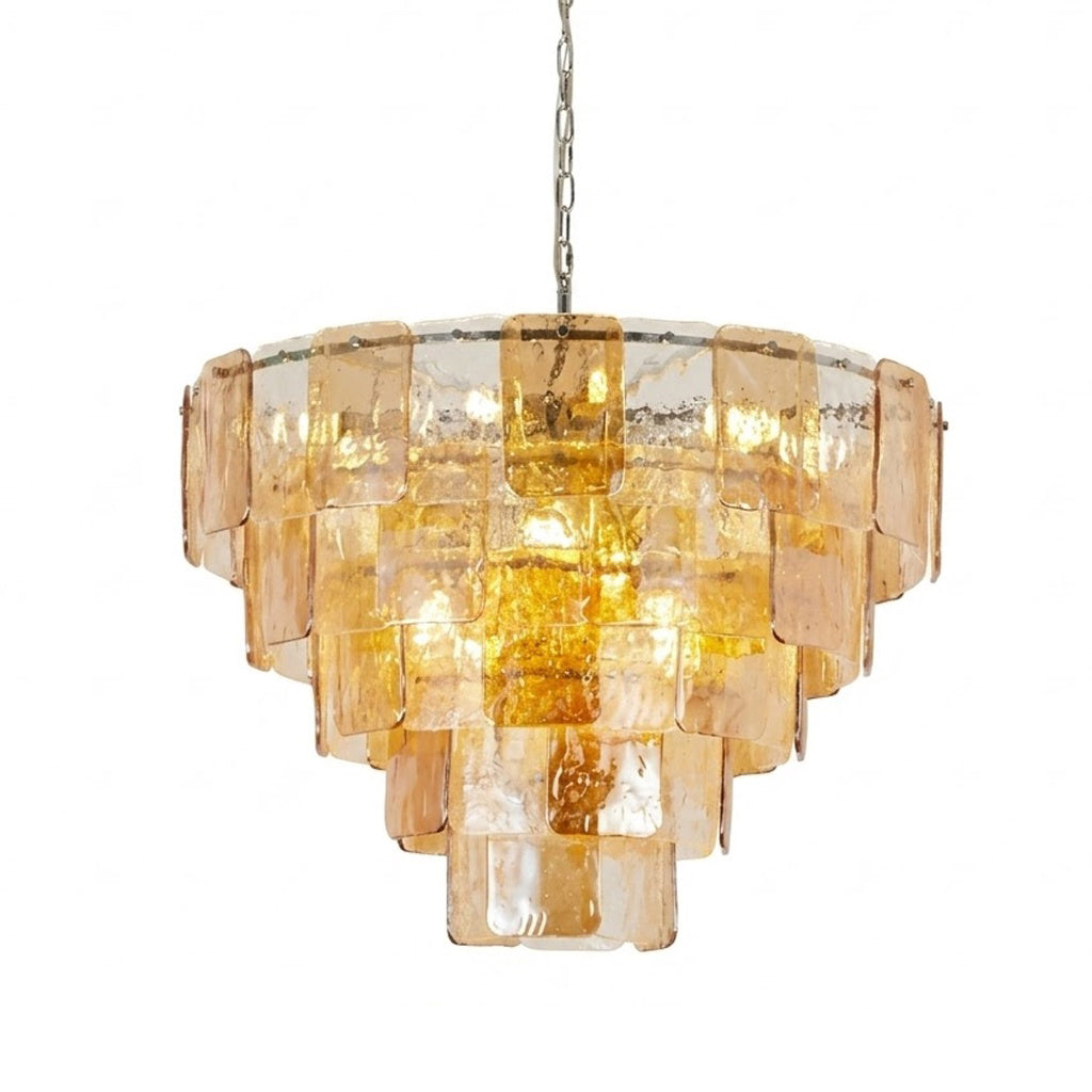 Tile Rectangular Chandelier for Dining Room by AUVIELIGHT