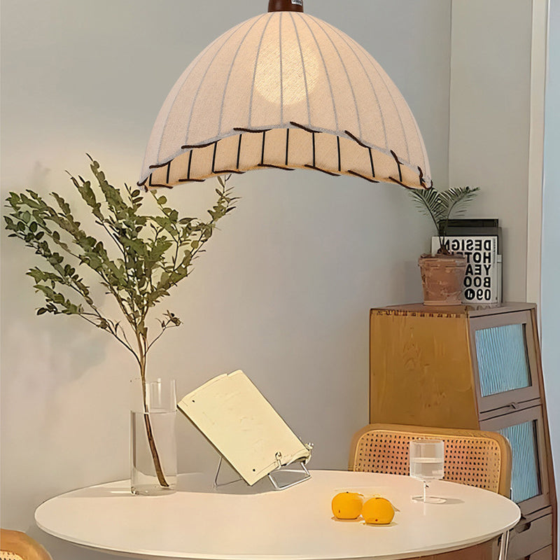 Pleated Fabric Dome Pendant Light for Kitchen Island by AUVIELIGHT