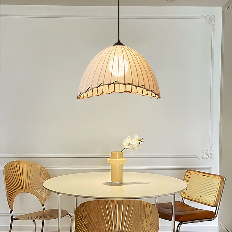 Pleated Fabric Dome Pendant Light for Kitchen Island by AUVIELIGHT