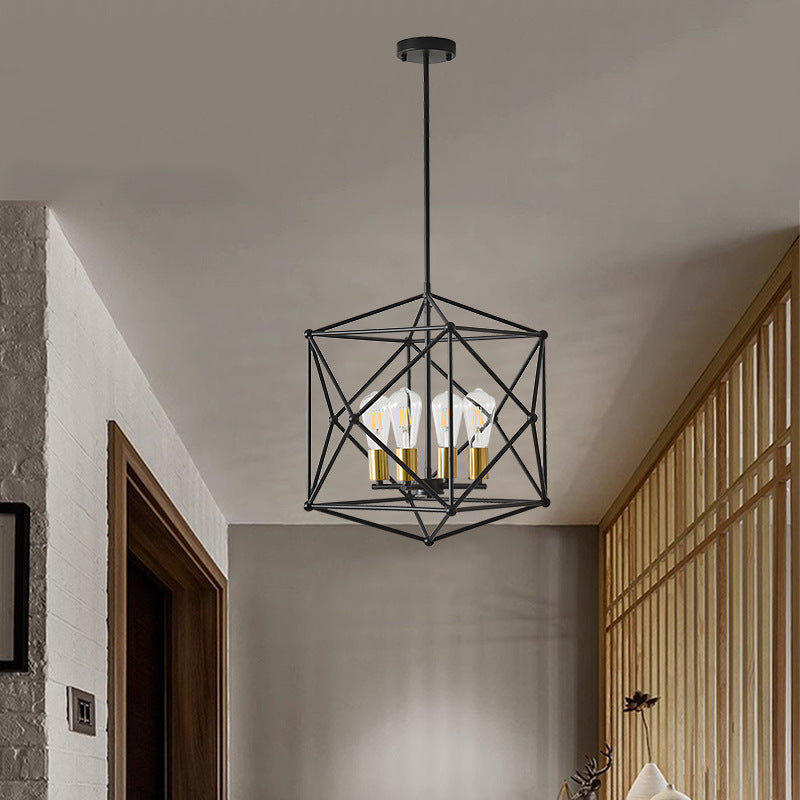 Polyhedron Wireframe Chandelier for Dining Room by AUVIELIGHT