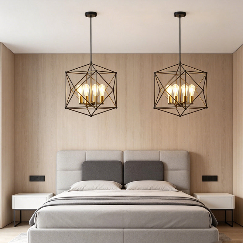 Polyhedron Wireframe Chandelier for Dining Room by AUVIELIGHT