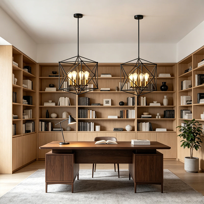 Polyhedron Wireframe Chandelier for Dining Room by AUVIELIGHT