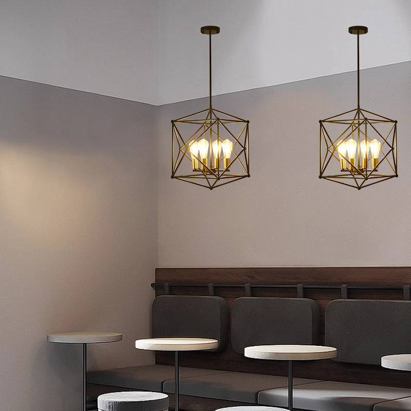 Polyhedron Wireframe Chandelier for Dining Room by AUVIELIGHT