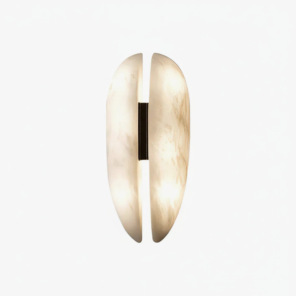 Veil Wall Light in alabaster for Hallway by AUVIELIGHT