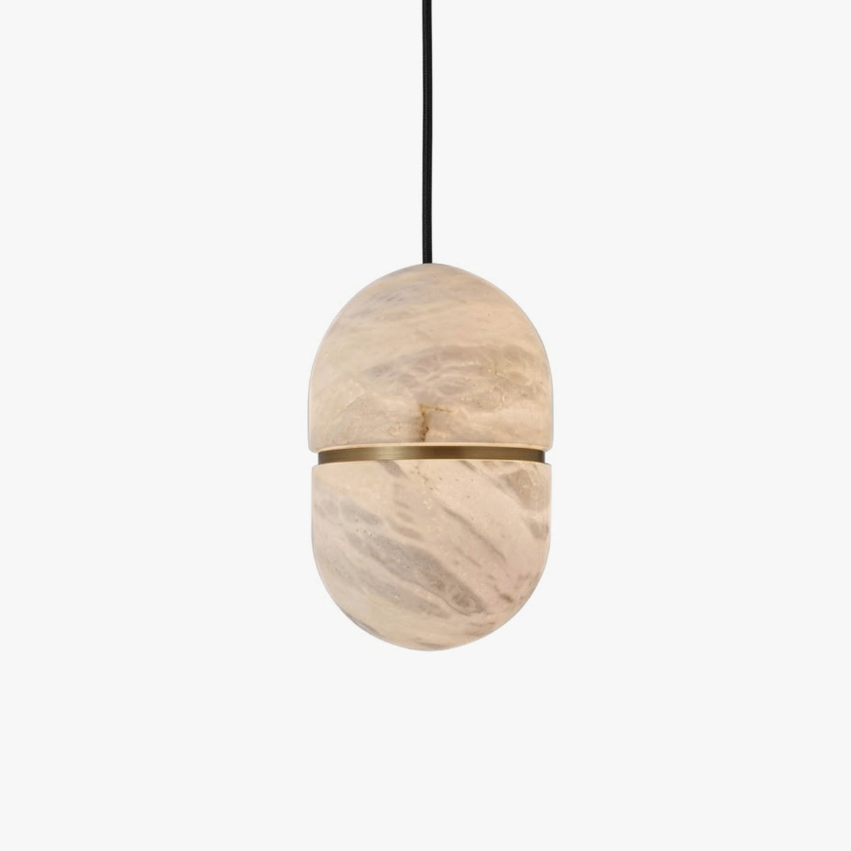 Velo Capsule Pendant Light in alabaster for Kitchen Island by AUVIELIGHT