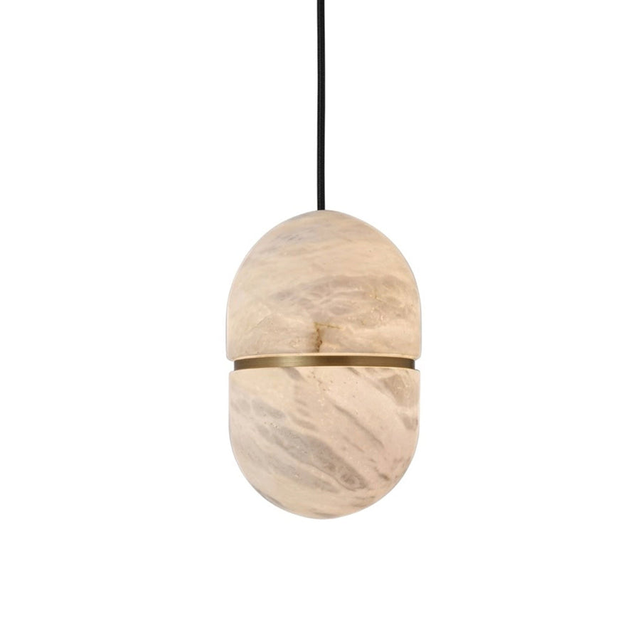 Velo Capsule Pendant Light in alabaster for Kitchen Island by AUVIELIGHT