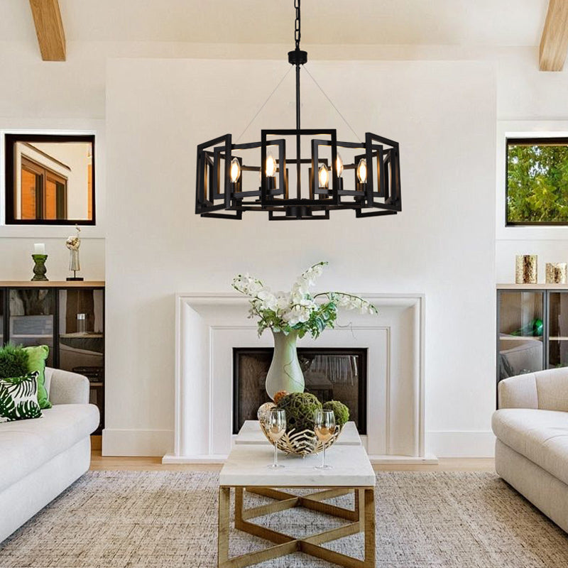 Square Cage Chandelier for Dining Room by AUVIELIGHT