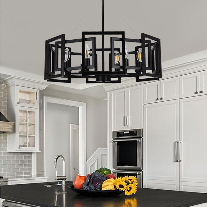 Square Cage Chandelier for Dining Room by AUVIELIGHT