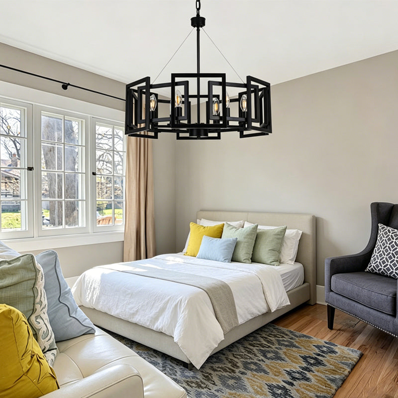 Square Cage Chandelier for Dining Room by AUVIELIGHT